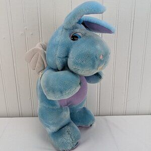 Vintage Hoppopotamus Blue Plush Stuffed Animal Disney Wuzzles Hasbro Softies